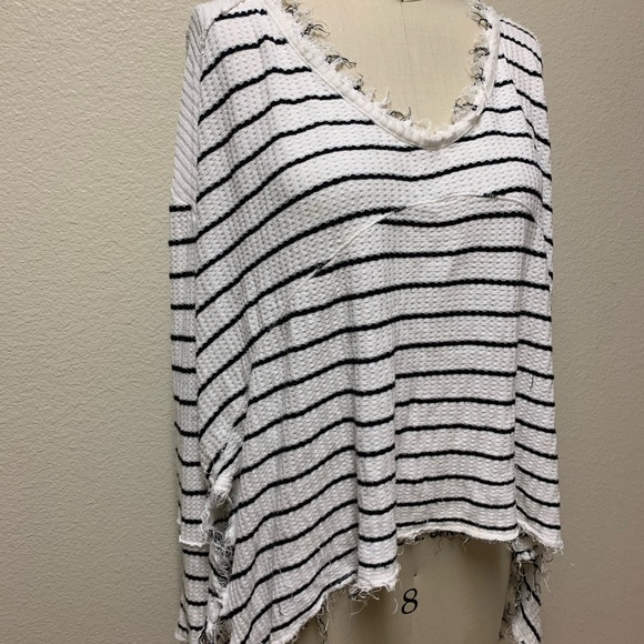 Free People Oversized Stripe Sweater - Picture 2 of 6
